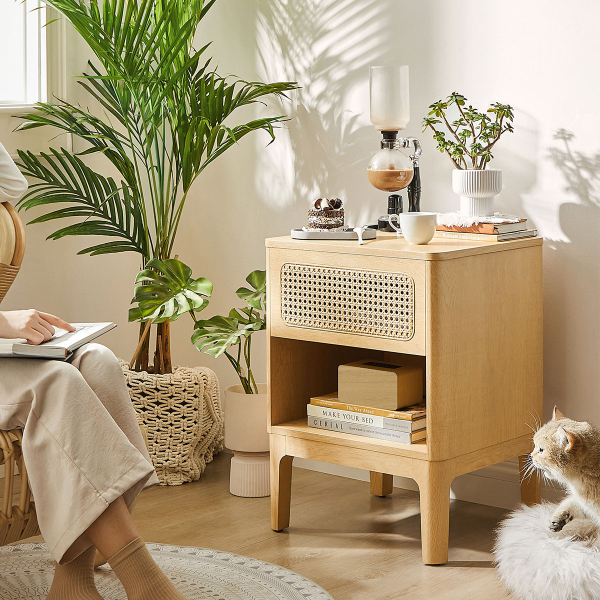 Κομοδίνο Με Συρτάρι & Ράφι (45x40x60) Vasagle LET616T57