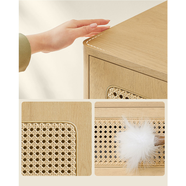 Κομοδίνο Με Συρτάρι & Ράφι (45x40x60) Vasagle LET616T57