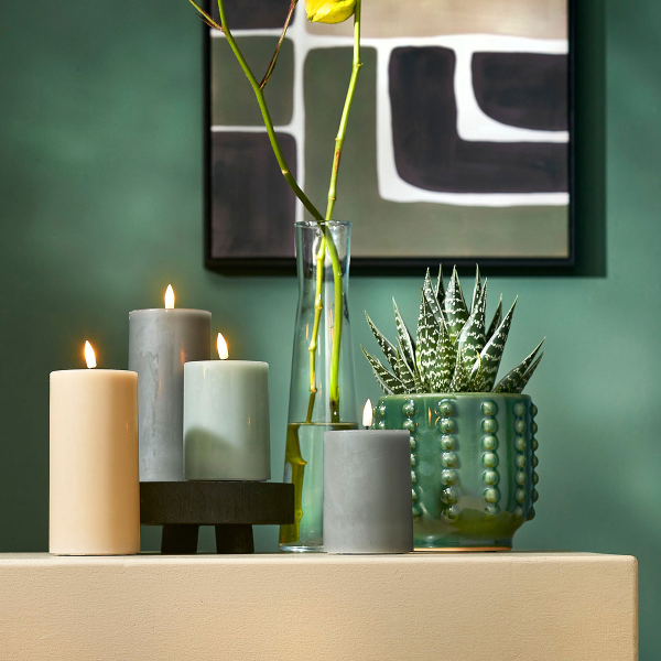 Διακοσμητικό Φωτιστικό Κερί LED (Φ7.5x10) Edelman Mica Green 1134700