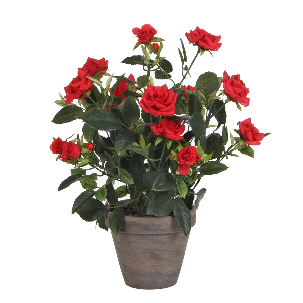 Τεχνητό Λουλούδι Σε Γλάστρα 33εκ. Edelman Rosebush Red 948333