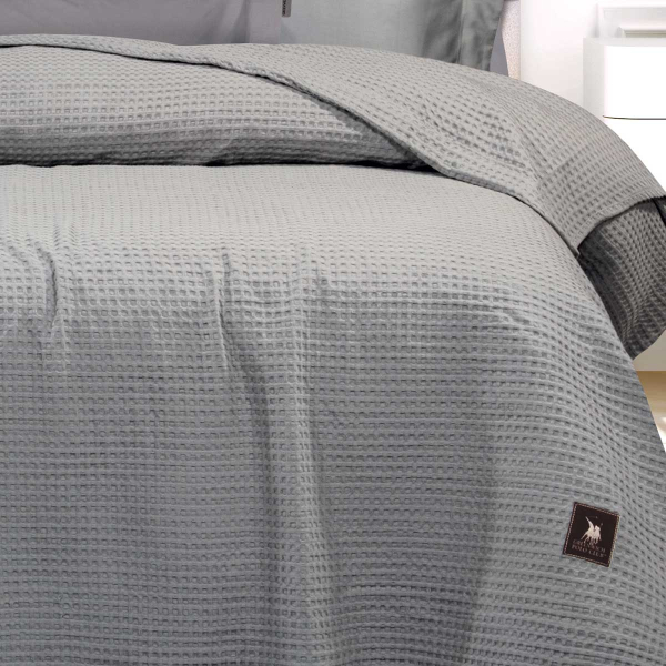Κουβέρτα Πικέ Υπέρδιπλη (220x240) Greenwich Polo Club Essential 3456 Grey