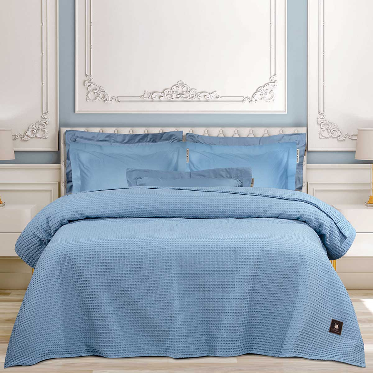 Κουβέρτα Πικέ Υπέρδιπλη (220×240) Greenwich Polo Club Essential 3457 Blue