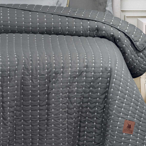 Κουβερλί Υπέρδιπλο (230x250) Greenwich Polo Club Essential 3465 D.Grey