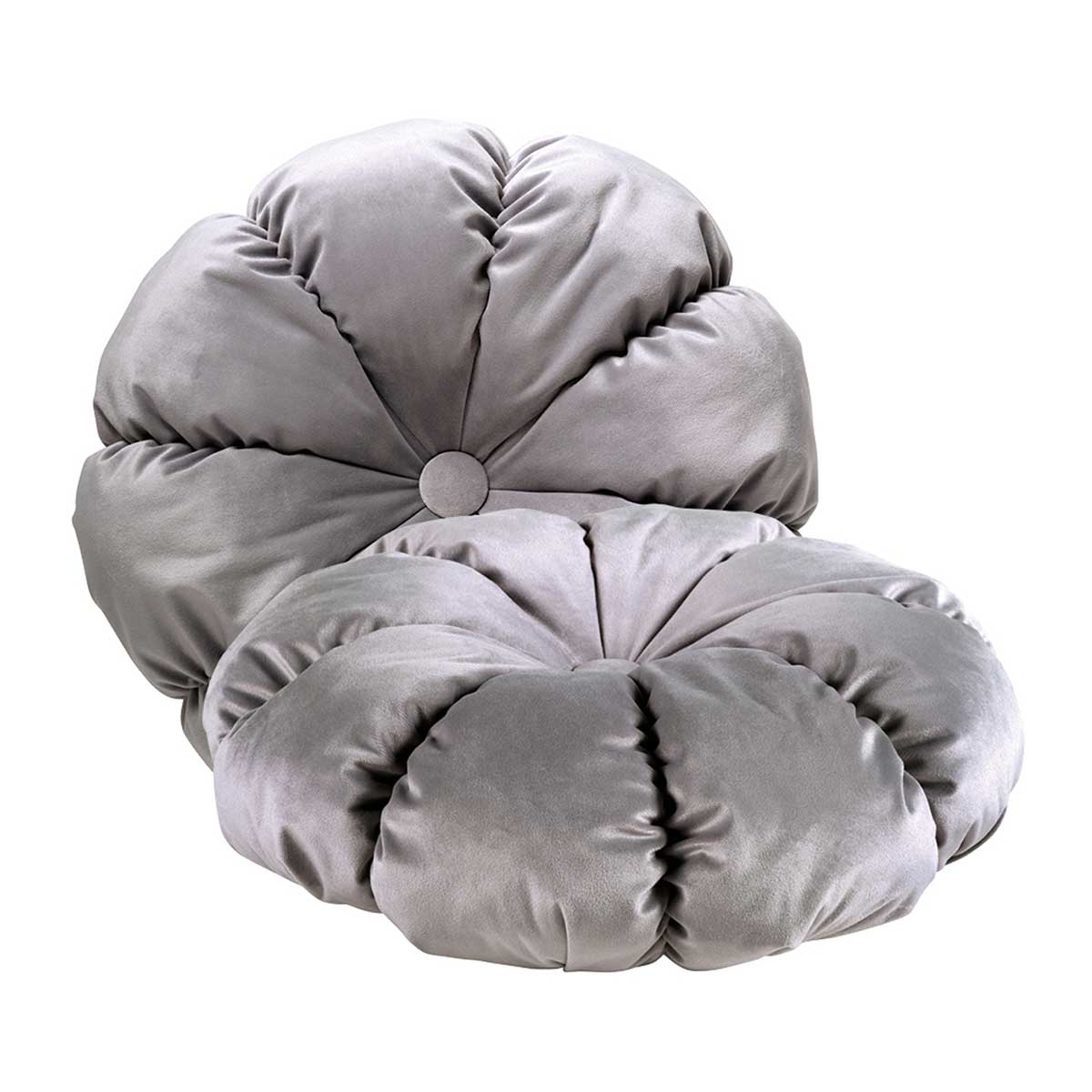 Διακοσμητικό Μαξιλάρι Βελουτέ (Φ45) Das Home Cushions 0263 Grey Λευκά Είδη Σαλονιού Μαξιλάρια Διακοσμητικά Spitishop