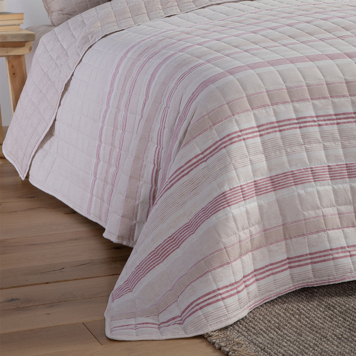 Κουβερλί Ημίδιπλο (180X240) 2 Όψεων Nef-Nef Homeware Canfield Beige Home Λευκά Είδη Κρεβατοκάμαρας Ημίδιπλα Διπλά Spitishop