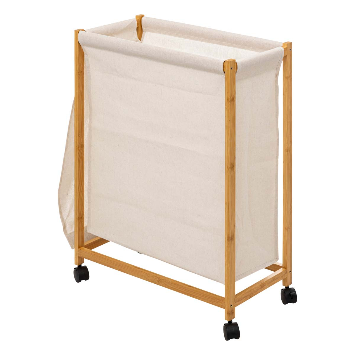Καλάθι Απλύτων με Ροδάκια (55X28X80) F-V Bamboo 200104 Home Μπάνιο Καλάθια Spitishop