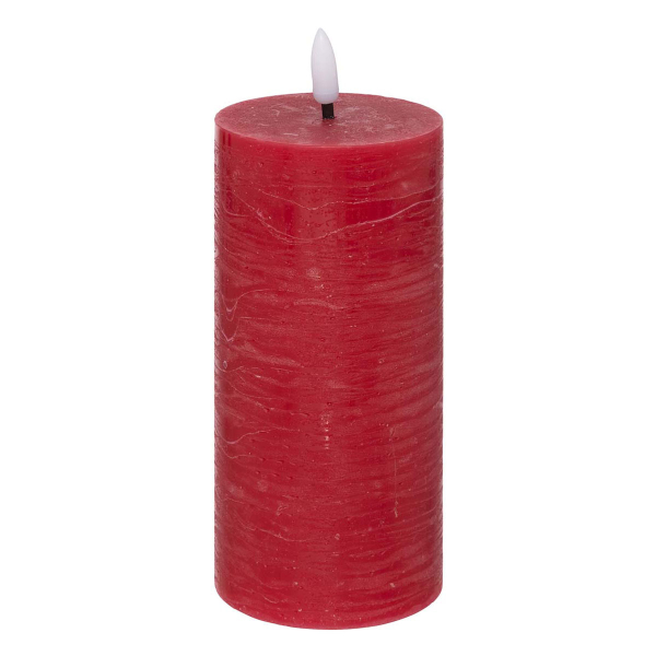 Διακοσμητικό Φωτιστικό Κερί (Φ7x17.5) A-S Molia Rouge 200663B