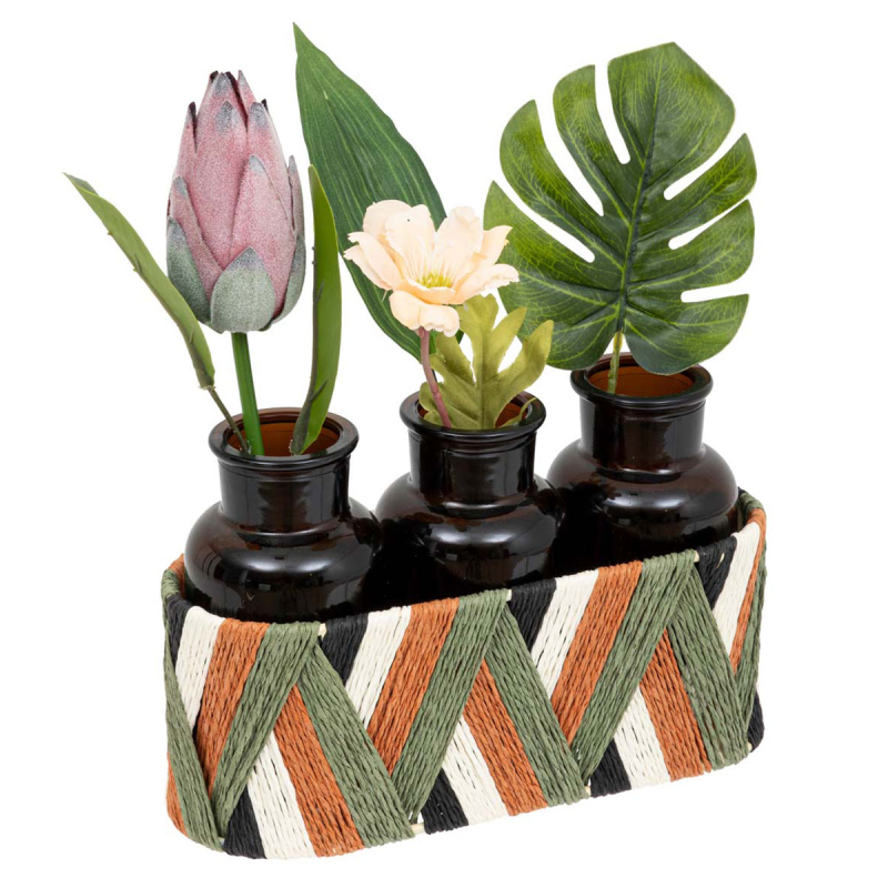 Τεχνητά Λουλούδια Σε Βάζο (22x8.5x26) A-S Exotic Panama 198123