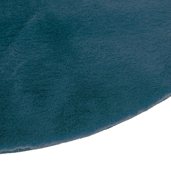 Γούνινο Στρογγυλό Χαλί (Φ80) A-S Rug Fur Bleu Canard 172421Q