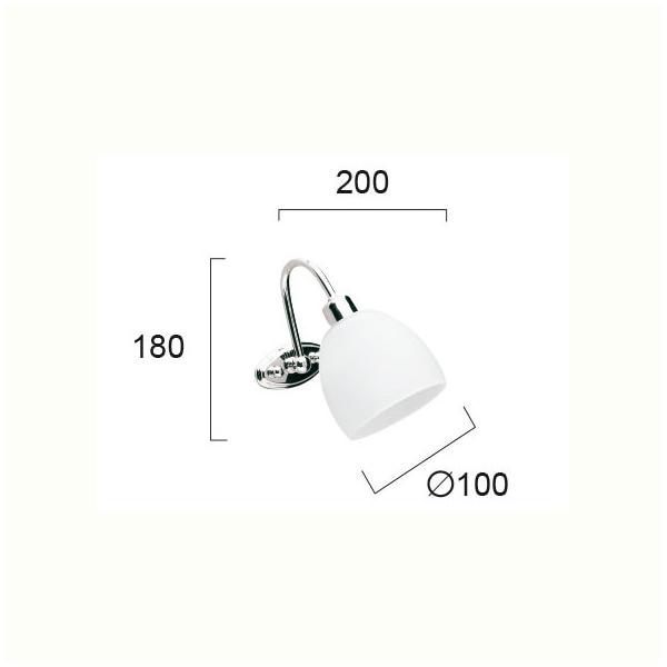 Φωτιστικό Μπάνιου Viokef Niobe Chrome 351300