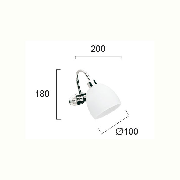Φωτιστικό Μπάνιου Viokef Niobe Chrome 351300 Home Μπάνιο Φωτιστικά Spitishop