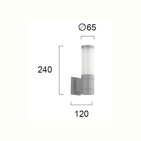 Απλίκα Εξωτερικού Χώρου Viokef Cavo Grey 4036700 Home Φωτιστικά - Κήπου Spitishop