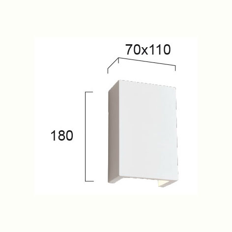 Απλίκα Τοίχου Viokef Rectangle 4097100 Home Φωτιστικά Spitishop