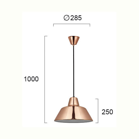 Φωτιστικό Οροφής Μονόφωτο Viokef Glen Copper 4105603 Home Φωτιστικά Spitishop