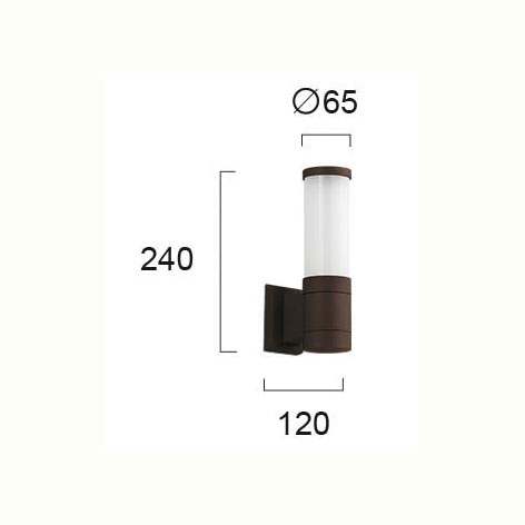 Απλίκα Εξωτερικού Χώρου Viokef Cavo Brown 4036702 Home Φωτιστικά - Κήπου Spitishop