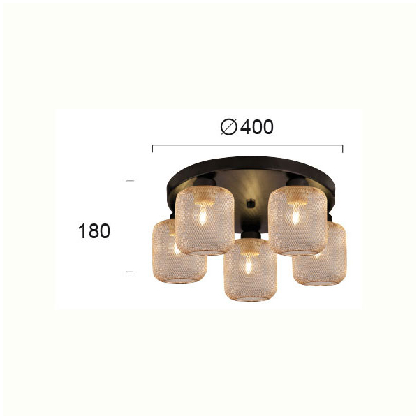 Φωτιστικό Οροφής Πολύφωτο Viokef Loren 4165400