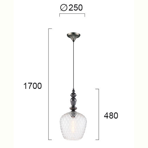 Φωτιστικό Οροφής Μονόφωτο Viokef Salem Transparent 4169400 Home Φωτιστικά Spitishop