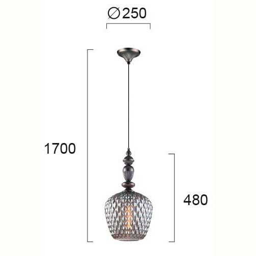 Φωτιστικό Οροφής Μονόφωτο Viokef Salem Smoke 4169401 Home Φωτιστικά Spitishop