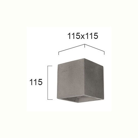 Απλίκα Τοίχου Viokef Concrete Grey 4096901 Home Φωτιστικά Spitishop