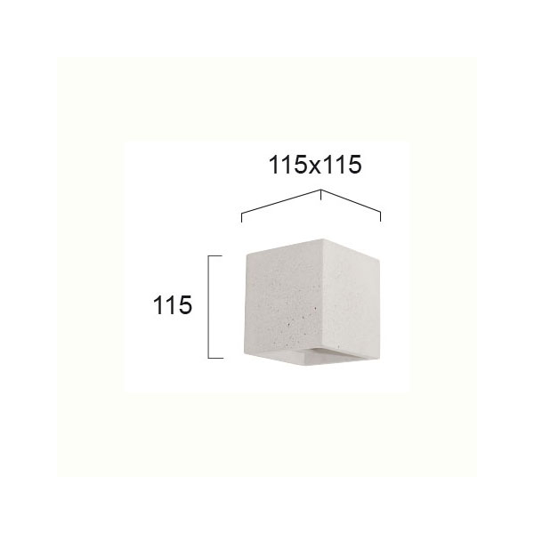 Απλίκα Τοίχου Viokef Concrete White 4096902