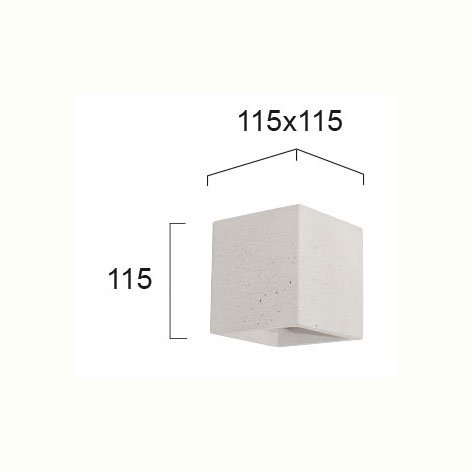 Απλίκα Τοίχου Viokef Concrete White 4096902 Home Φωτιστικά Spitishop