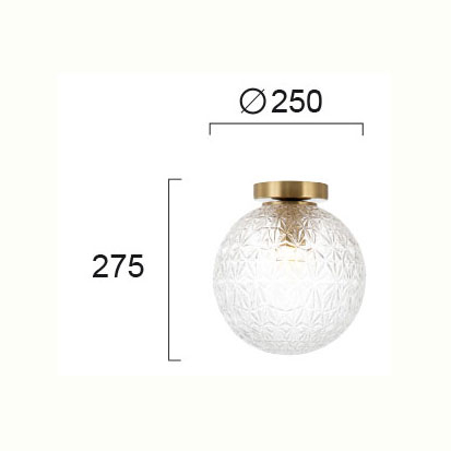 Φωτιστικό Οροφής Μονόφωτο Viokef Aspa Transparent 4206000 Home Φωτιστικά Spitishop