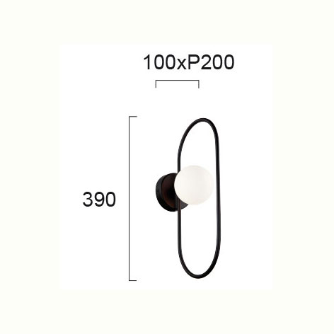 Απλίκα Τοίχου Viokef Fancy Black 4208900 Home Φωτιστικά Spitishop