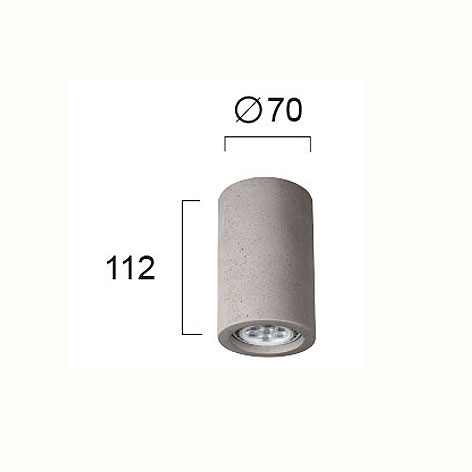 Σποτ Μονόφωτο Viokef Concrete Phenix 4160201 Home Φωτιστικά Οροφής - Τοίχου Spitishop