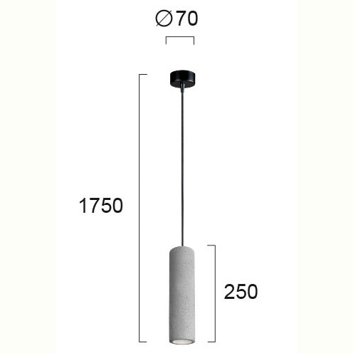 Φωτιστικό Οροφής Μονόφωτο Viokef Concrete Phenix 4210000 Home Φωτιστικά Spitishop