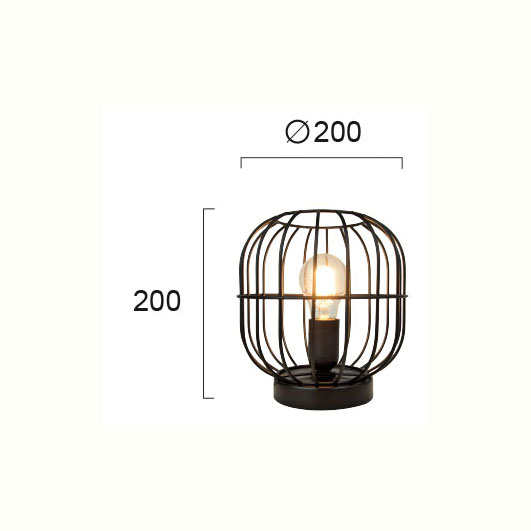 Πορτατίφ Viokef Zenith Black 4211400 Home Φωτιστικά Επιτραπέζια Spitishop