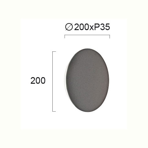 Απλίκα Τοίχου Led Viokef Kyklos Concrete 4193702 Home Φωτιστικά Spitishop