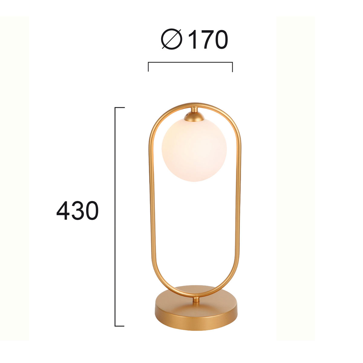 Πορτατίφ Viokef Fancy Gold 4208801 Home Φωτιστικά Επιτραπέζια Spitishop