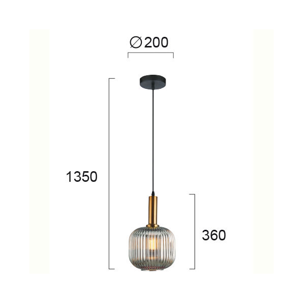 Φωτιστικό Οροφής Μονόφωτο Viokef Sophie Smoke 4233600