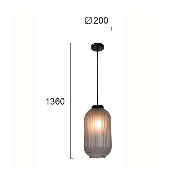 Φωτιστικό Οροφής Μονόφωτο Viokef Astor Smoke 4253101