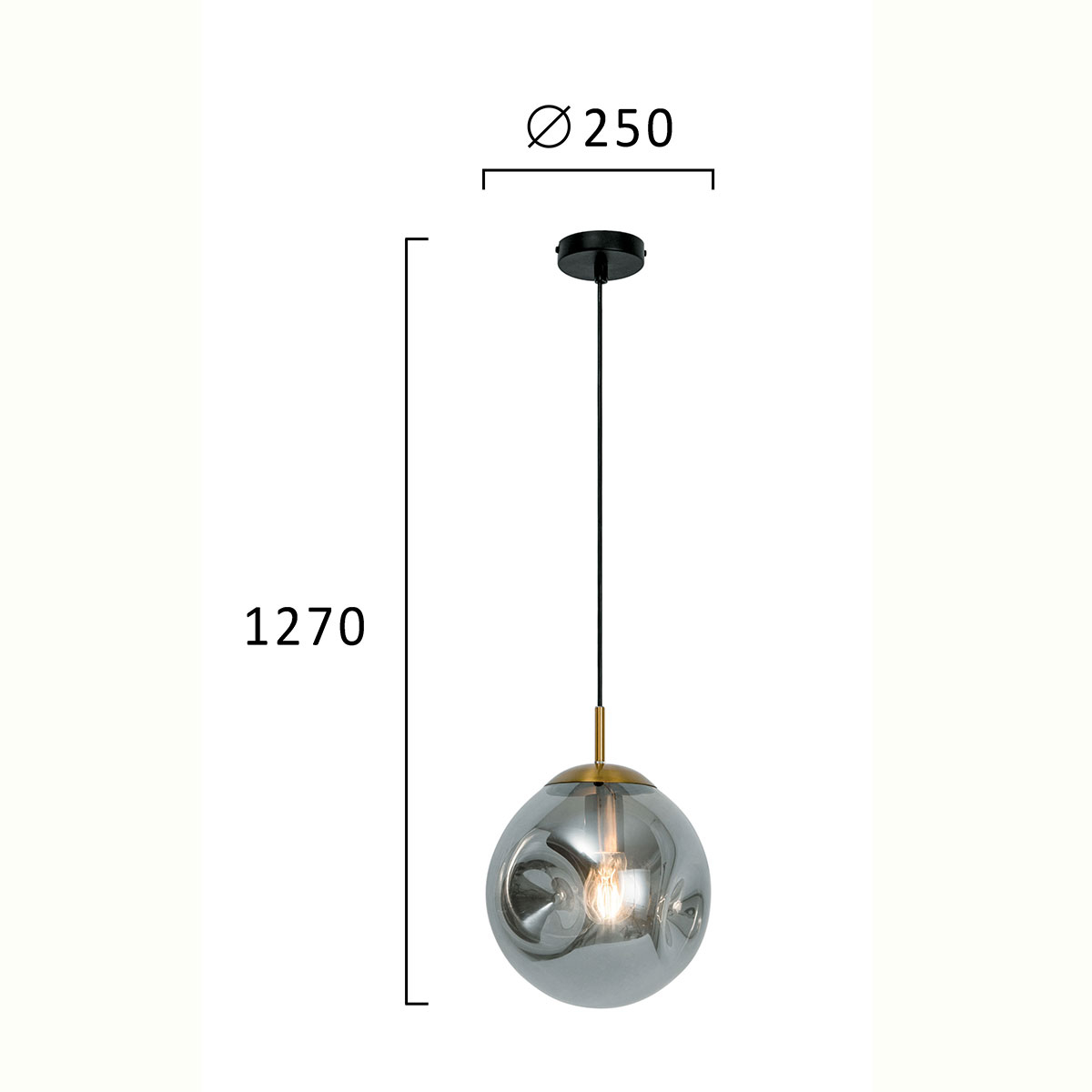 Φωτιστικό Οροφής Μονόφωτο Viokef Oscar Smoke 4253601 Home Φωτιστικά Spitishop