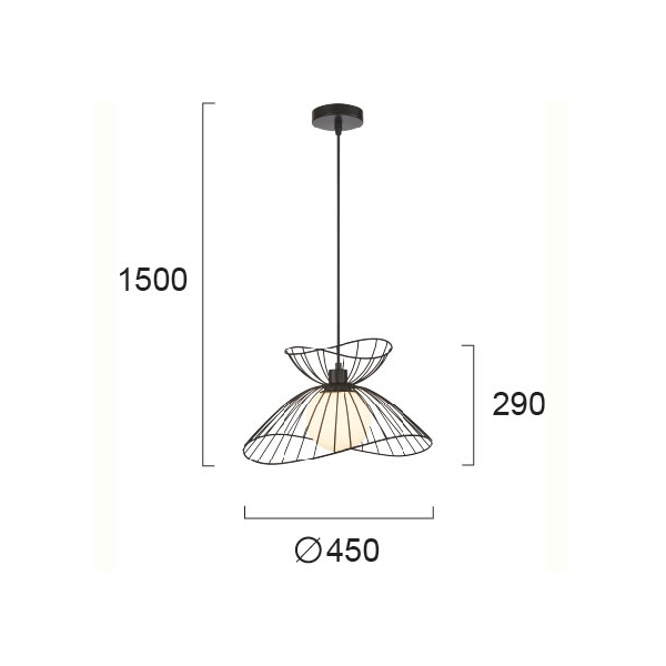 Φωτιστικό Οροφής Μονόφωτο Viokef Belinda Black 4275100