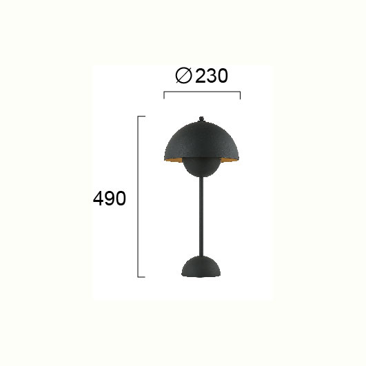Πορτατίφ Viokef Tulip Black 4283301 Home Φωτιστικά Επιτραπέζια Spitishop