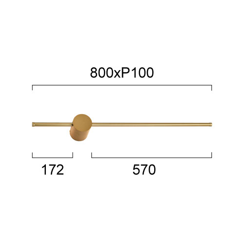 Απλίκα Τοίχου Led Viokef Leo Gold 4271401 Home Φωτιστικά Spitishop