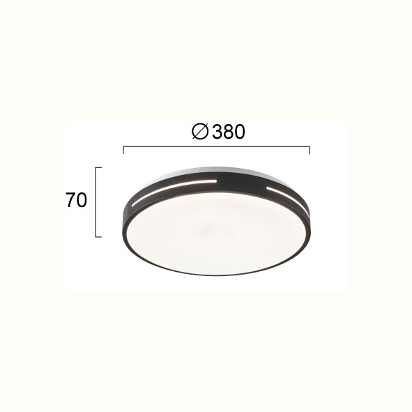 Φωτιστικό Πλαφονιέρα Led Viokef Alexia Black 4287701 Home Φωτιστικά Οροφής Spitishop