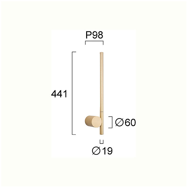 Απλίκα Τοίχου LED Viokef Novita Gold 4293001