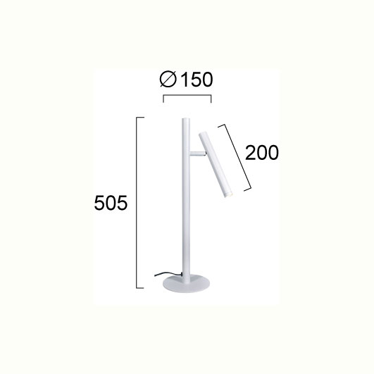 Πορτατίφ Led Viokef Corso White 4294200 Home Φωτιστικά Επιτραπέζια Spitishop