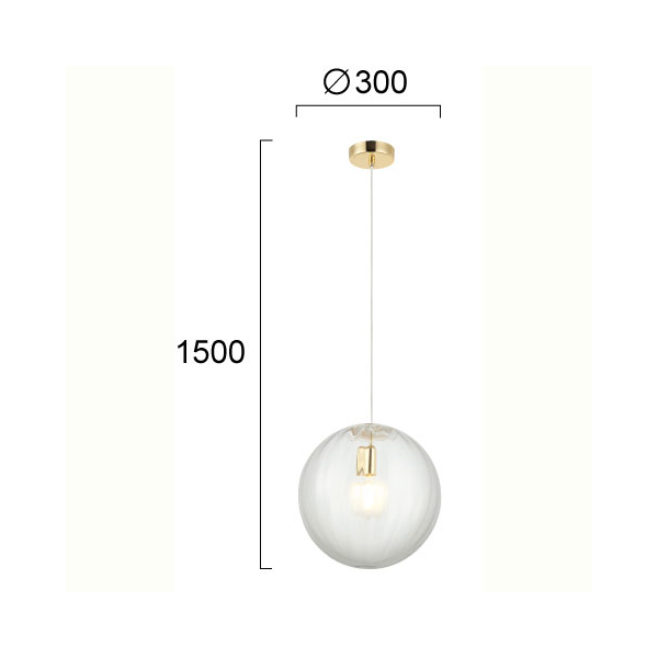 Φωτιστικό Οροφής Μονόφωτο Viokef Diana Transparent 4294300