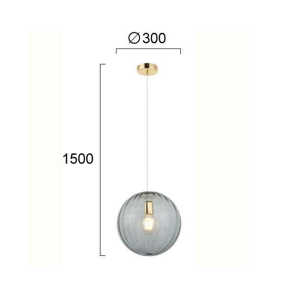 Φωτιστικό Οροφής Μονόφωτο Viokef Diana Smoke 4294301