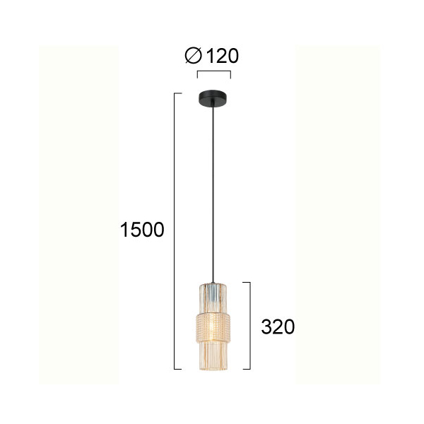 Φωτιστικό Οροφής Μονόφωτο Viokef Lilian Honey 4294901