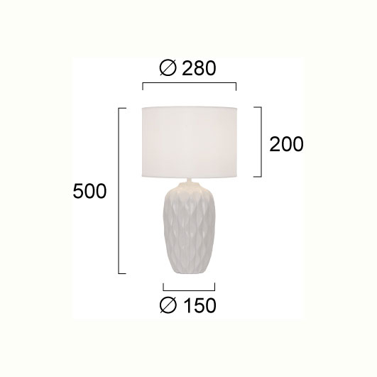 Πορτατίφ Viokef Pineapple White 4296100 Home Φωτιστικά Επιτραπέζια Spitishop