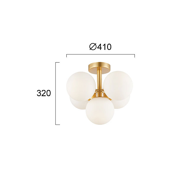 Φωτιστικό Οροφής Πολύφωτο Viokef Nefeli 4299800