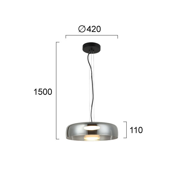 Φωτιστικό Οροφής LED Viokef Simple Smoke 4302400