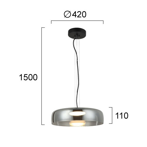 Φωτιστικό Οροφής LED Viokef Simple Smoke 4302400 φωτογραφία