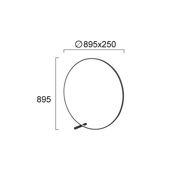 Φωτιστικό Δαπέδου LED Viokef Circle Black 4303000