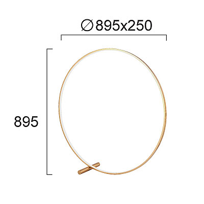 Φωτιστικό Δαπέδου Led Viokef Circle Gold 4303001 Home Φωτιστικά Spitishop